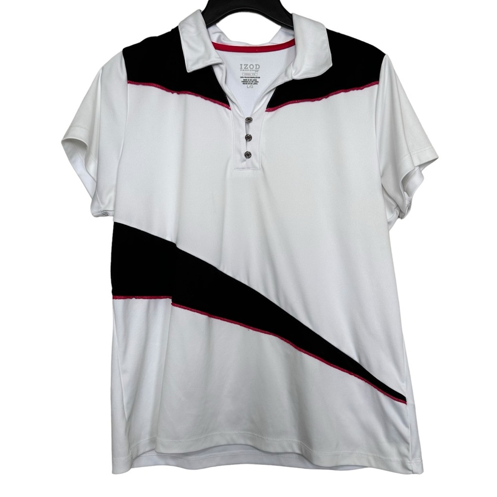 IZOD Performx Cool Fx Women’s Sz L Polo Top Activewear Golf Tennis